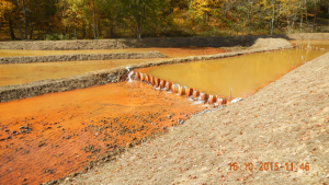 Aeration weir at Lambert Run Site 7.