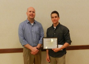 Austin Isinghood (right) was awarded runner-up for the 2016 WVU Student Employee of the Year. He is pictured above with his supervisor Andrew Stacy.